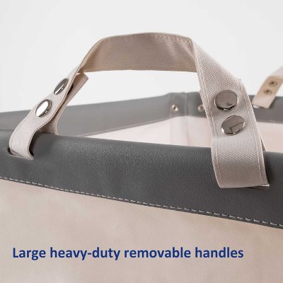 Seville Classics Commercial Heavy-Duty Rolling Laundry Hamper, 16" W x 22" D x 27" H