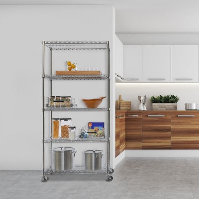 Seville Classics Steel Shelf & Cabinet Sliding Drawer Organizer, 14"W x 17.5"D x 6.25"H