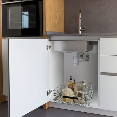 Seville Classics Steel Shelf & Cabinet Sliding Drawer Organizer, 14"W x 17.5"D x 6.25"H