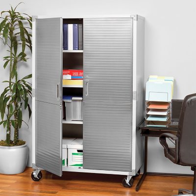 Seville Classics UltraHD Storage Cabinet, 48" W x 24" D x 72" H