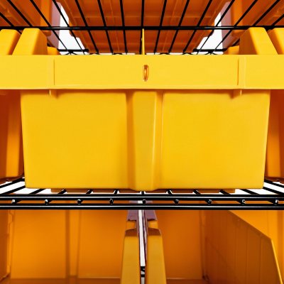 Seville Classics 24-Bin Rack with Wheels