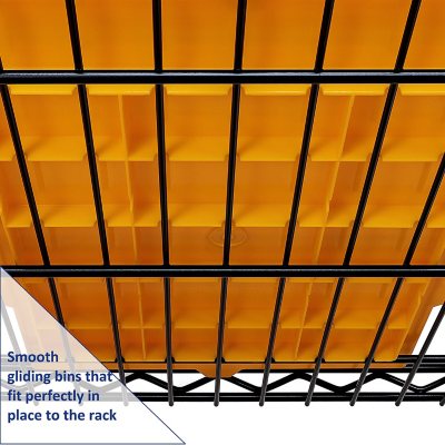 Seville Classics 24-Bin Rack with Wheels