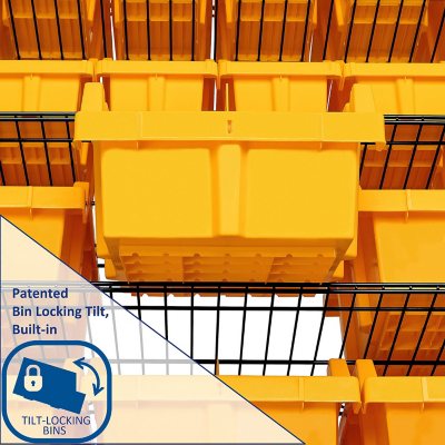 Seville Classics 24-Bin Rack with Wheels