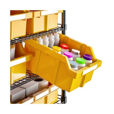 Seville Classics 24-Bin Rack with Wheels