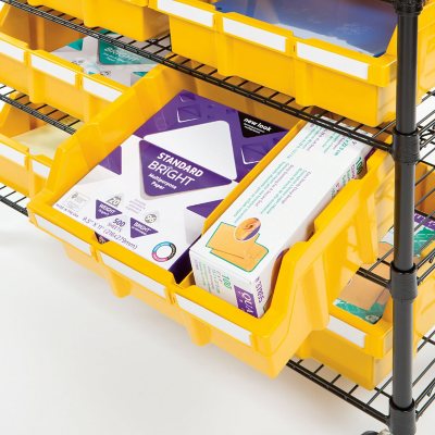 Seville Classics 24-Bin Rack with Wheels