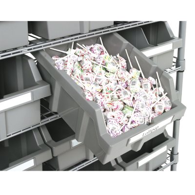 Member's Mark Steel Commercial Bin Rack With Wheels, 22 Bins, 36" W x 14" D x 56" H