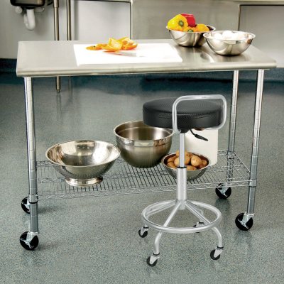Seville ClassicsÃÂ® UltraHDÃÂ® Cushioned Pneumatic Work Stool, 18" W x 26.25" H to 30.05" H