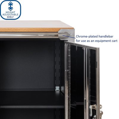 Seville Classics UltraHD 2 Door Rolling Cabinet, 28" W x 18Ã¢ÂÂ D x 34.5" H
