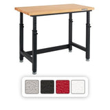 Seville Classics UltraHD® Height Adjustable Heavy Duty Workbench With Solid Wood Top, 48" x 24"