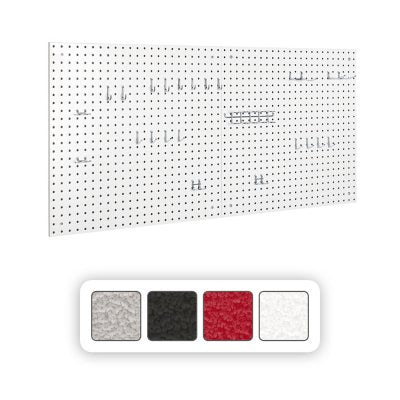 Seville Classics® UltraHD 2-Piece Pegboard Set With 23-Piece Hook Assortment, 24" W x 24" H