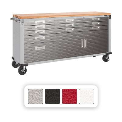 Seville Classics UltraHD 11 Drawer Rolling Workbench, 77" W x 20" D x 37.5" H