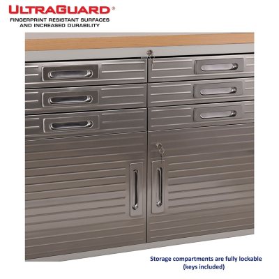 Seville Classics UltraHD 11 Drawer Rolling Workbench, 77" W x 20" D x 37.5" H