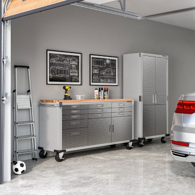 Seville Classics UltraHD 11 Drawer Rolling Workbench, 77" W x 20" D x 37.5" H