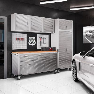 Seville Classics UltraHD 11 Drawer Rolling Workbench, 77" W x 20" D x 37.5" H