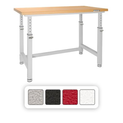 Seville Classics UltraHD® Height Adjustable Heavy Duty Workbench With Solid Wood Top, 48" x 24"