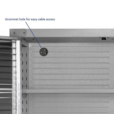 Seville Classics UltraHD 6-Piece Steel Garage Cabinet Storage Set With Rolling Workbench, 12' Wide