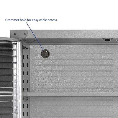 Seville Classics UltraHD 8-Piece Steel Garage Cabinet Storage Set With Rolling Workbench, 14 Feet Wide