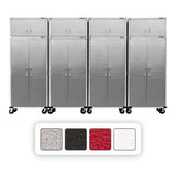 Seville Classics UltraHD 8-Piece Rolling Steel Garage Storage Cabinet With Stacker Set, 12 Feet Wide