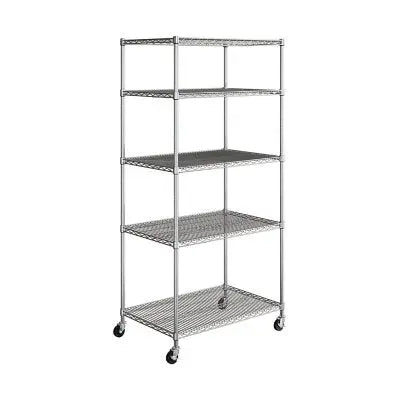 Seville Classics UltraDurable 5-Etagen NSF Stahlregal, 91 cm B x 61 cm T x 193 cm H