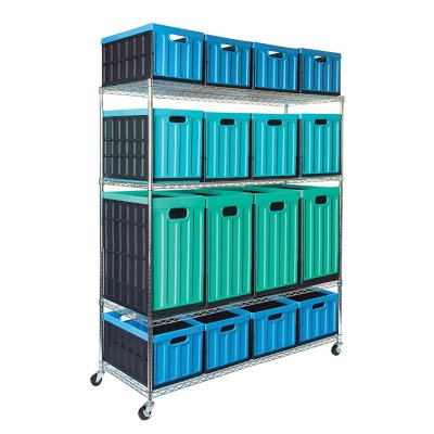 Seville Classics MEGA RACK 4-Tier NSF Steel Wire Shelving, 60" x 24" x 76" H