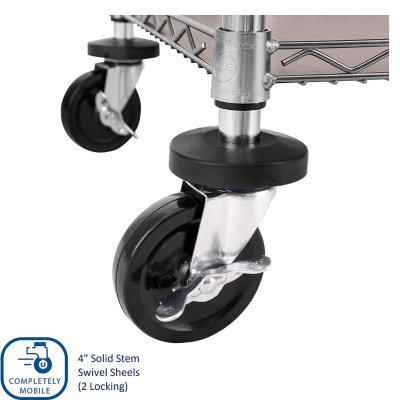 Member's Mark NSF 3-Tier Heavy-Duty Commercial Utility Cart, 34" L x 18" W x 34.5" H