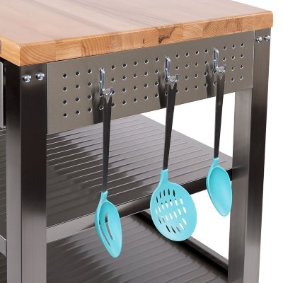 Seville Classics Home Work Center Island Table, 48" W x 24" D x 36" H