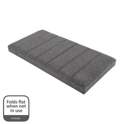 Seville Classics® Foldable Storage Bench Ottoman with Handles Modern Gray, 30" W x 15.7" D x 15.7" H