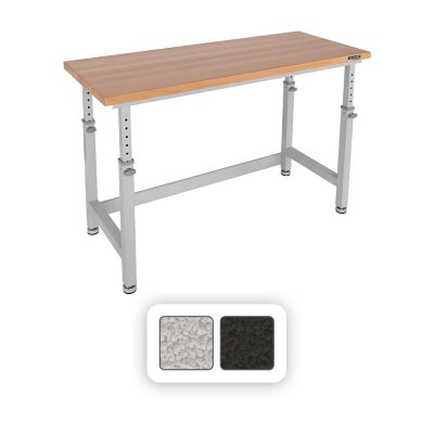 Seville Classics® UltraHD® Height Adjustable Workbench, 60" W x 24" D x 28.5-42"H