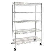 Seville Classics UltraDurable 5-Tier NSF Steel Shelving 48" x 24" x 72" H