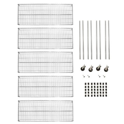 Seville Classics UltraDurable 5-Tier NSF Steel Shelving 48" x 24" x 72" H