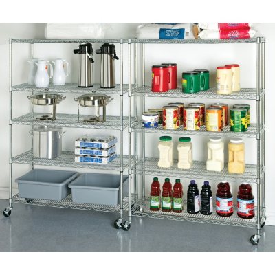 Seville Classics UltraDurable 5-Tier NSF Steel Shelving 48" x 24" x 72" H