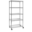 Seville Classics 5-Level UltraZinc Commercial Shelving (18" x 36" x 72"H)