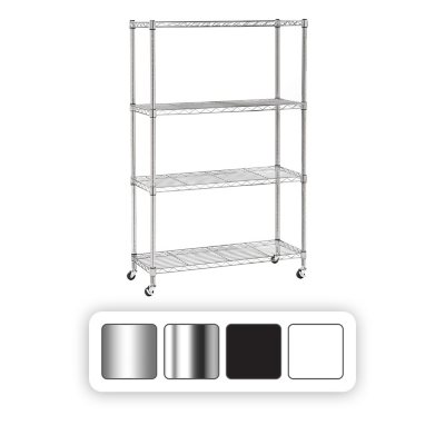 Seville Classics 4-Tier Steel Wire Shelving, 36" W x 14" D x 56.5"H