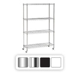 Seville Classics 4-Tier Steel Wire Shelving, 36" W x 14" D x 56.5"H