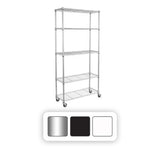 Seville Classics 5-Tier Steel Wire Shelving, 36” W x 14” D x 76” H