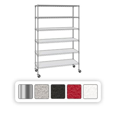 Member's Mark 6-Tier NSF Heavy Duty Wire Shelving, 47.75" W x 18" D x 75.5" H