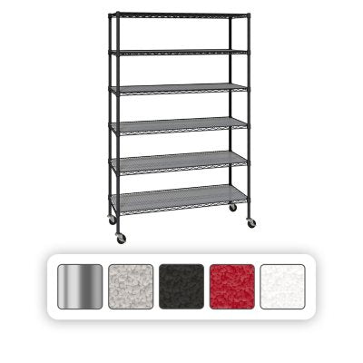 Member's Mark 6-Tier NSF Heavy Duty Wire Shelving, 47.75" W x 18" D x 75.5" H