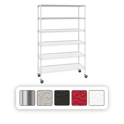 Member's Mark 6-Tier NSF Heavy Duty Wire Shelving, 47.75" W x 18" D x 75.5" H