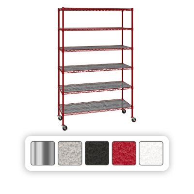 Member's Mark 6-Tier NSF Heavy Duty Wire Shelving, 47.75" W x 18" D x 75.5" H