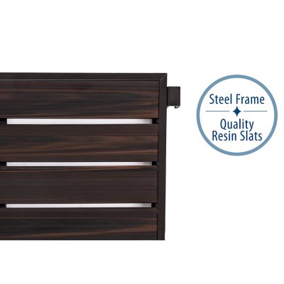 Seville Classics 3-Tier Resin Slat Shoe Rack, 26.5" W x 12.2" D x 19" H