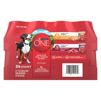 Purina ONE Mainline Variety Pack Adult Wet Dog Food, 24 ct., 13 oz.