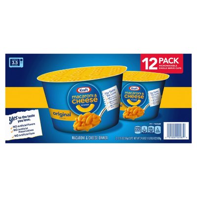 Kraft Original Macaroni and Cheese Easy Microwavable Dinner, 12pk.