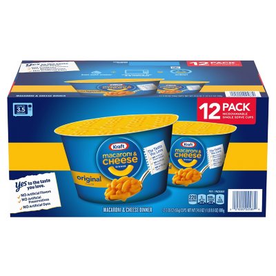 Kraft Original Macaroni and Cheese Easy Microwavable Dinner, 12pk.