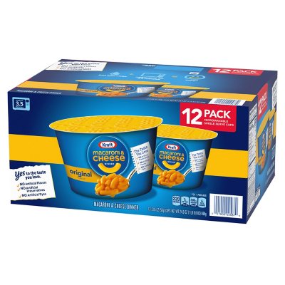 Kraft Original Macaroni and Cheese Easy Microwavable Dinner, 12pk.