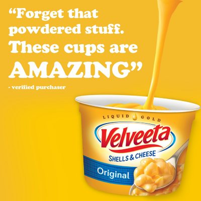Velveeta Shells and Cheese Original Microwavable Sauce Cups 12 ct.