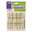 Creativity Street Wood Spring Clothespins, Natural, 3.38" Length 50 pk.