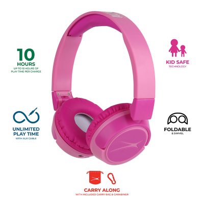 Altec Lansing 2-in-1 Bluetooth Kid-Safe Headphones, Choose Color