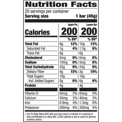 Larabar Fruit & Nut Bar, Apple Pie and Lemon Bar, 20 pk.