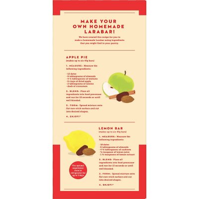 Larabar Fruit & Nut Bar, Apple Pie and Lemon Bar, 20 pk.