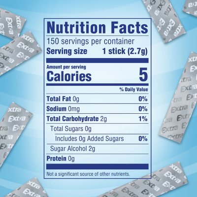 Extra Peppermint Sugar Free Chewing Gum Bulk Pack 15 ct., 10 pk.
